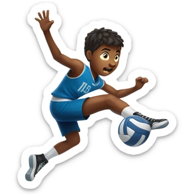 13 year old boy playing volleyball sticker