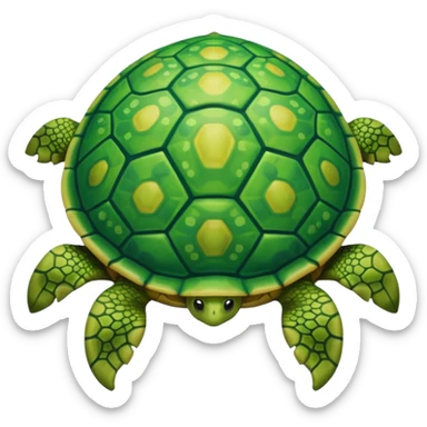 Turtle wearing bandanna ￼ sticker