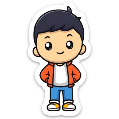 cool boy character for profile picture sticker