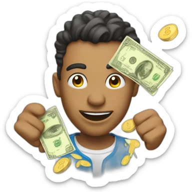 Winning the lottery sticker