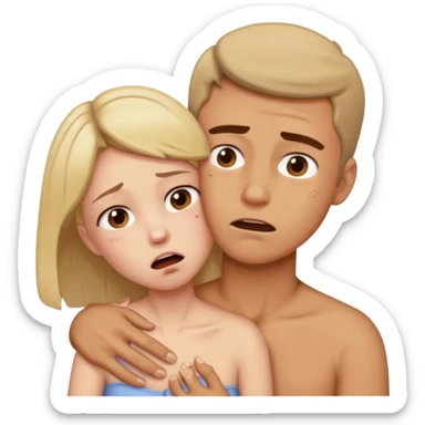 Girl being choked by a guy sticker