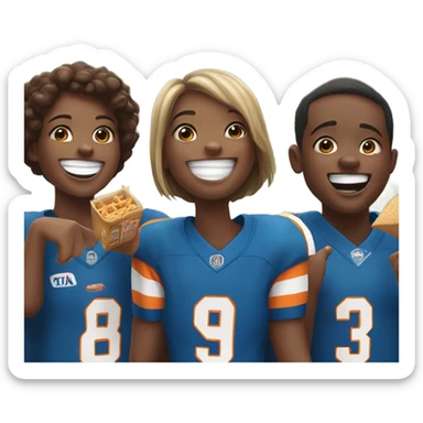 Us at the stadium sticker