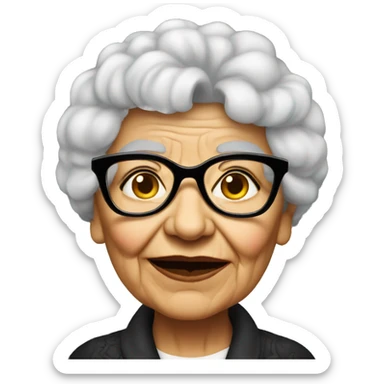 My grandma as a gangster sticker