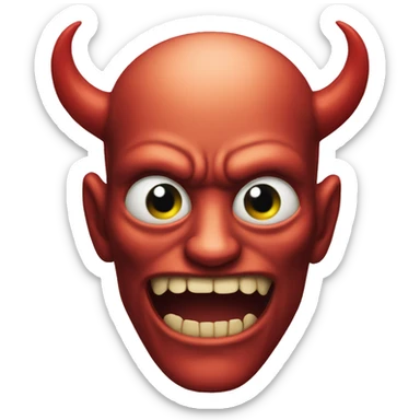 Demon with censored sticker