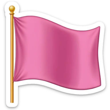 Pink flag emoji sticker
