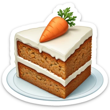 Slice of carrot cake  sticker