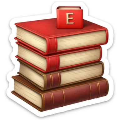 read books in red letters sticker