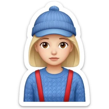 Female tech developer going back to work after christmas holidays, looking tired and wearing a cap sticker