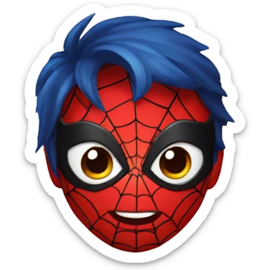 cute spiderman face sticker