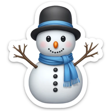 snowman with outfits  sticker