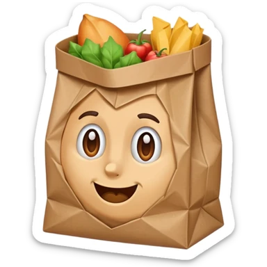 Grocery bag sticker