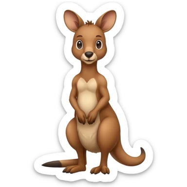 realistic kangaroo sticker