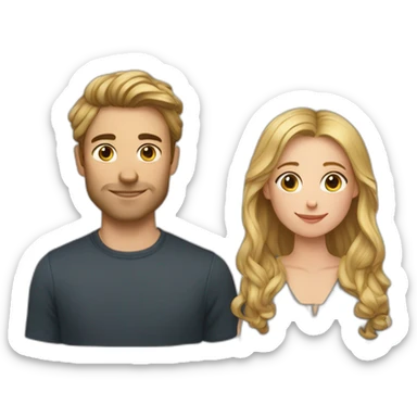 Couple Thibault et Juliette sticker