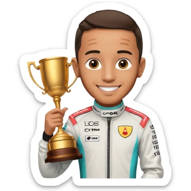 make me a emoji of lewis hamilton of his 7th win iconic pic sticker