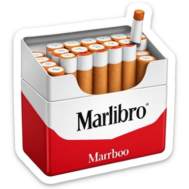Marlboro cigarette box sticker