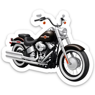 Harley-Davidson Cruiser - Harley-Davidson Softail (Model Year: 2021) (Iconic colour: Black) sticker