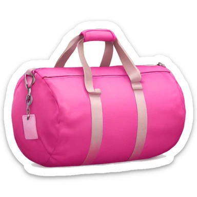 Pink duffel bag sticker