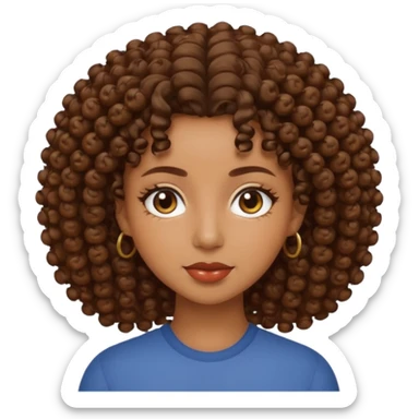 Morena do cabelo cacheado sticker