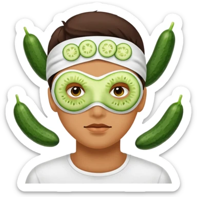 Relax and okurka na očích sticker