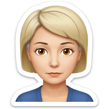 middle aged woman with short hair sticker