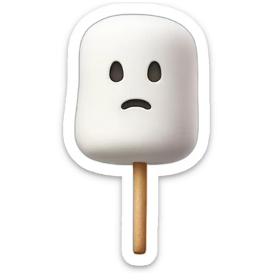 marshmallow with no face sticker