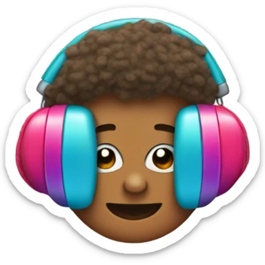 A butt with earmuffs on  sticker