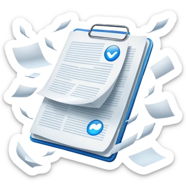 documents in the air sticker