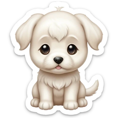 A white malteser  sticker