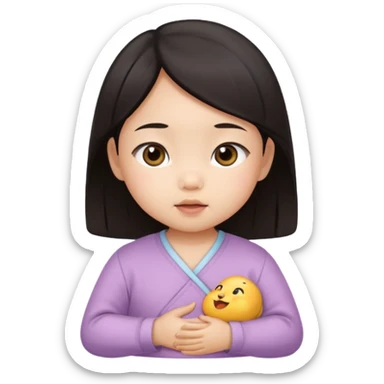Asian baby girl sticker