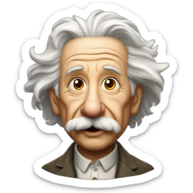 Einstein tirant la langue sticker