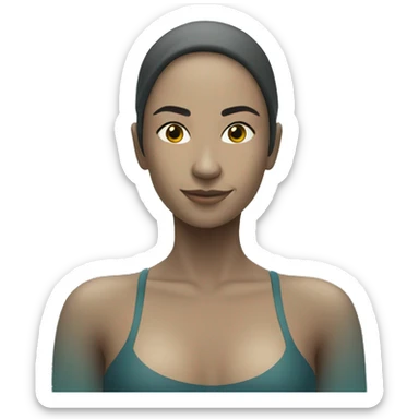 freediver woman, swommimng undewter sticker