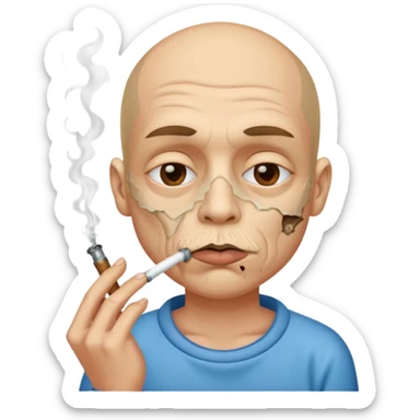 Emoji smoking meth pipe sticker