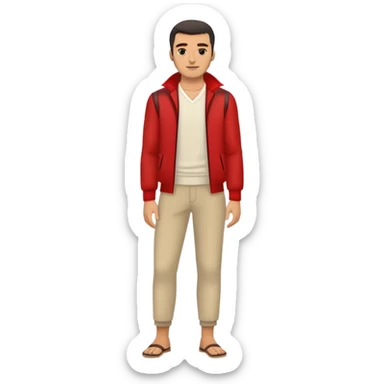 albanian man full-leght with clothes sticker