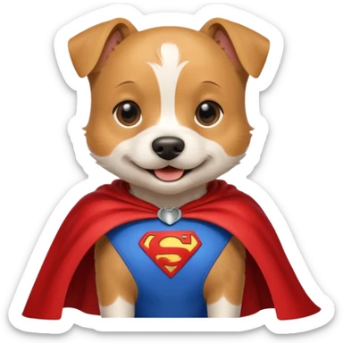 Terrier mix super hero  sticker