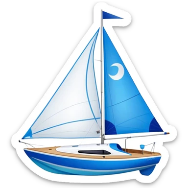 Sailboat - Sunfish (Model Year: 2021) (Iconic colour: Bright sail with blue and white) sticker
