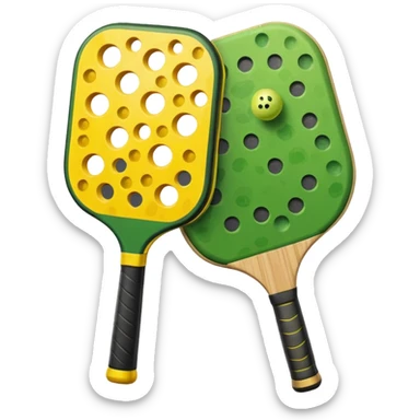Pickleball paddle and ball sticker