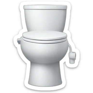 Toilet with a head of a man sticking out sticker