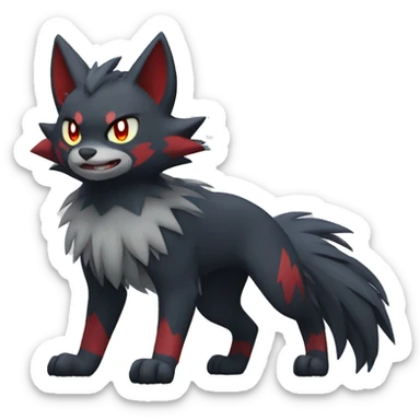Litten-Zoroark-Mightyena-Zorua full body sticker