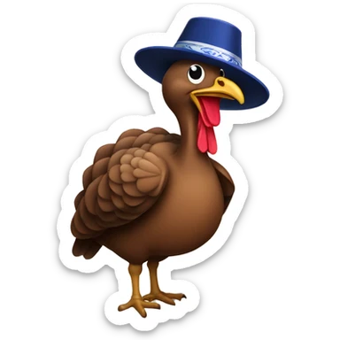 Turkey with a yarmulke sticker