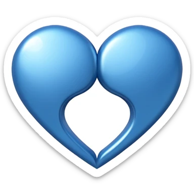 emoji de los dos corazones enlazados pero en color azul sticker