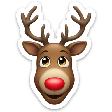 Red Nosed Reindeer sticker