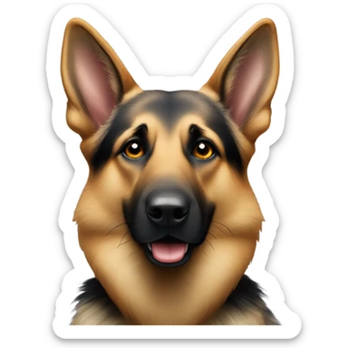 German Shepard blowing a kiss sticker