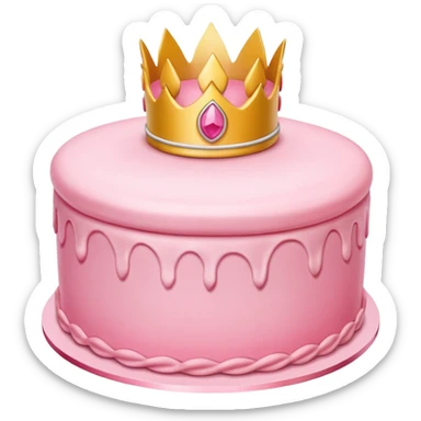 Princess peach cake sticker