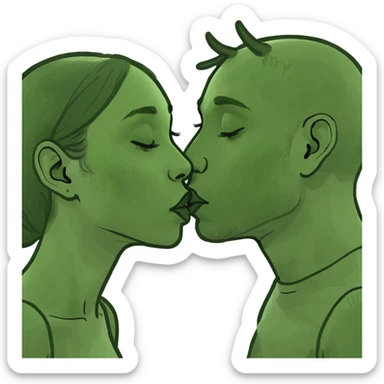 Two kissing sticker