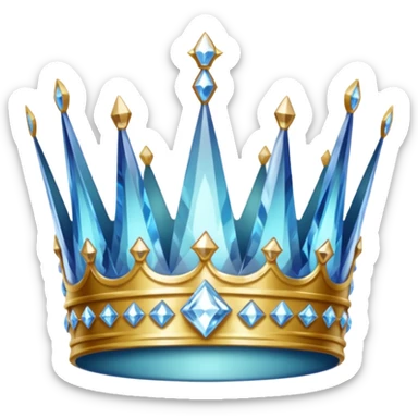 men's crystal crown sticker