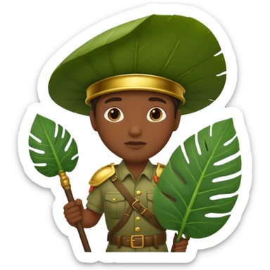 Jungle Guard – leaf shield. sticker