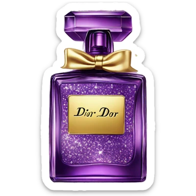 Expensive Purple dior perfume with sparkles sticker