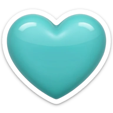 turquoise heart color code #81D8D0 sticker