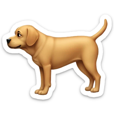 dog with big butt sticker