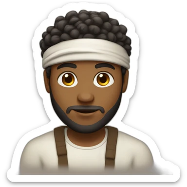 strong young light-skinned israelite man sticker